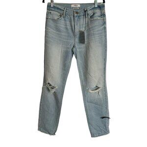 Pistola Remy Low Rise Boyfriend “ Basinger” LT Wash Jeans Distressed Size 27